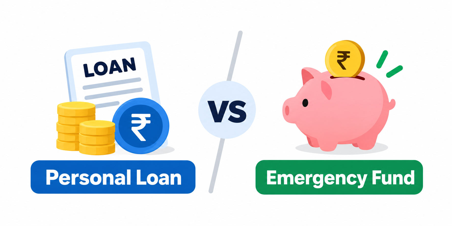 Personal Loan vs Emergency Fund – Compare emergency savings and personal loans to manage unexpected expenses wisely | Vizzve Finance.
